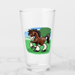 Copo De Pint Cartoon Maiestoso Cavalo de Rascunho