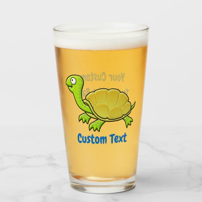 Copo De Pint Cartoon Turtle (Frente (Preenchido))