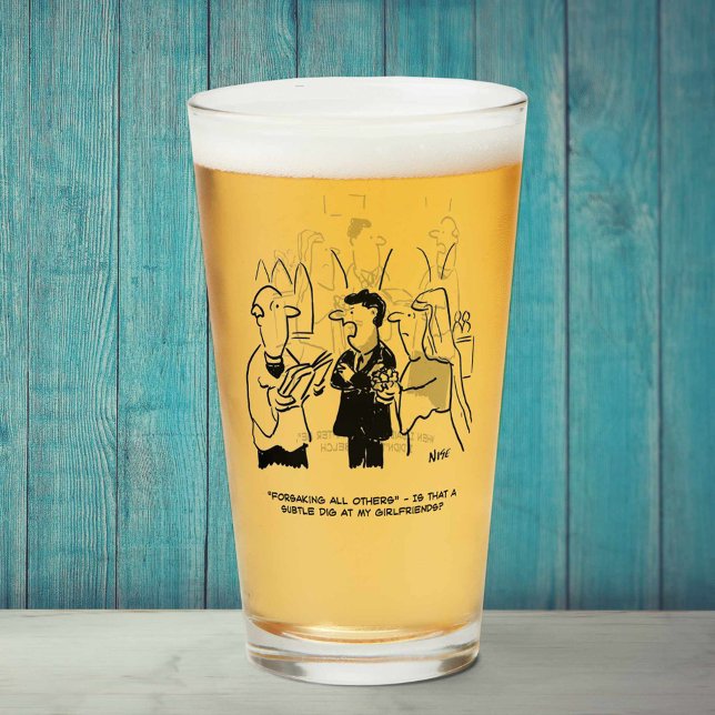Copo De Pint Cartoons de Casamento de Bridegroom em uma Cerveja (Criador carregado)