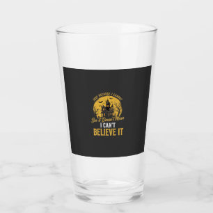 Copo De Pint Casa Assombrada de Halloween Acredite no Design_1