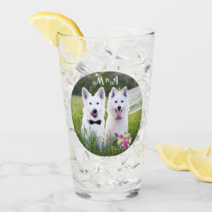 Copo De Pint Casal romântico de cães se casando