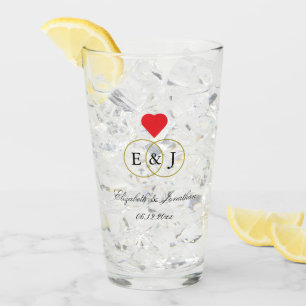 Copo De Pint Casamento de Anéis Entwinados