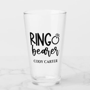 Copo De Pint Casamento de tipografia personalizada de Ring Bear