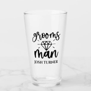 Copo De Pint Casamento de tipografia personalizada do Grooms Ma