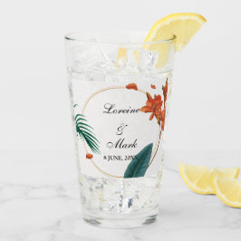 Copo De Pint Casamento Floral Tropical Elegante