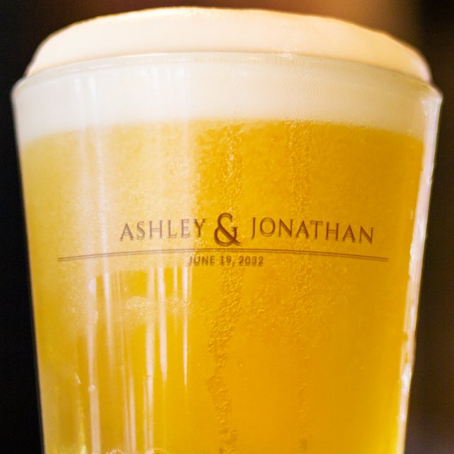 Copo De Pint Casamento Moderno e Minimalista (Criador carregado)