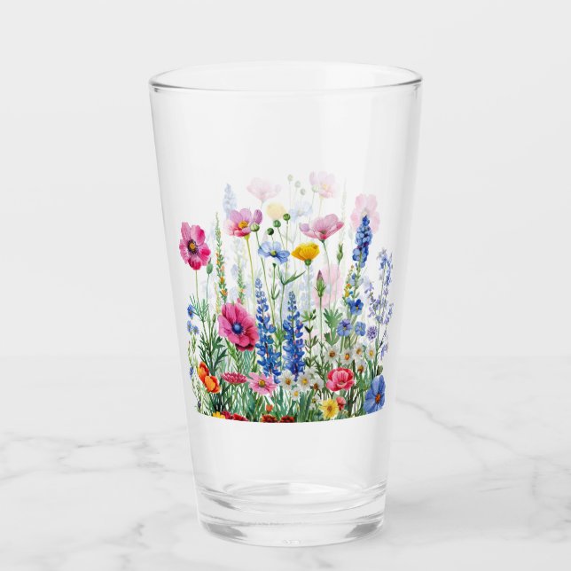 Copo De Pint Casamento no jardim floral (Frente)