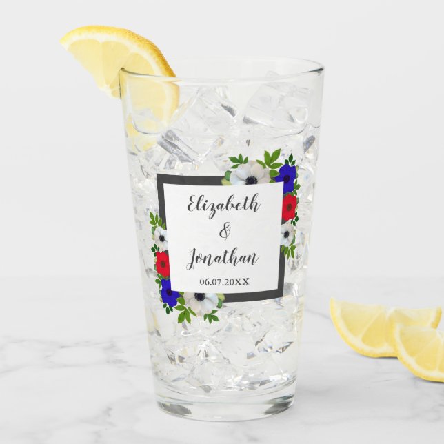 Copo De Pint Casamento Patriótico de Panda Anemone (Gelo frontal)