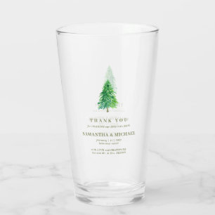Copo De Pint Casamento Simples Moderno Flor Árvore Florestal