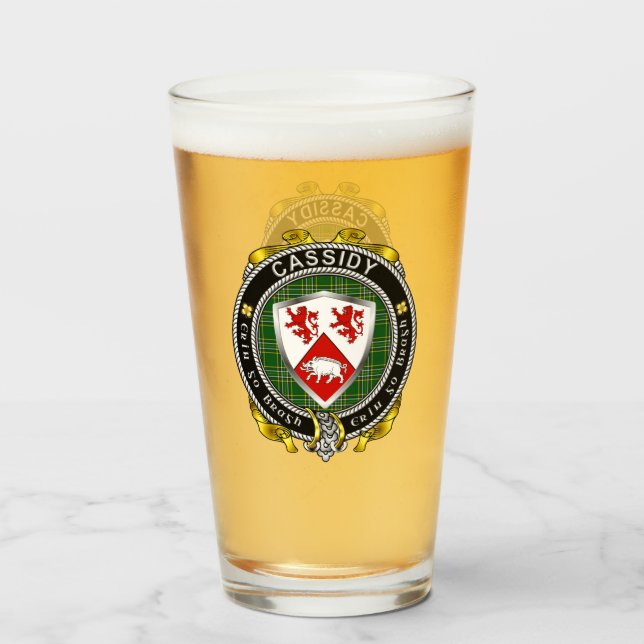 Copo De Pint Cassidy/O'Cassidy Irish Beer Glass (Frente (Preenchido))