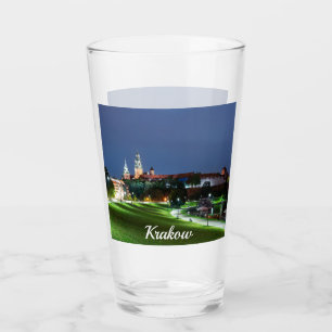 Copo De Pint Castelo Wawel à noite em Cracóvia, Polônia