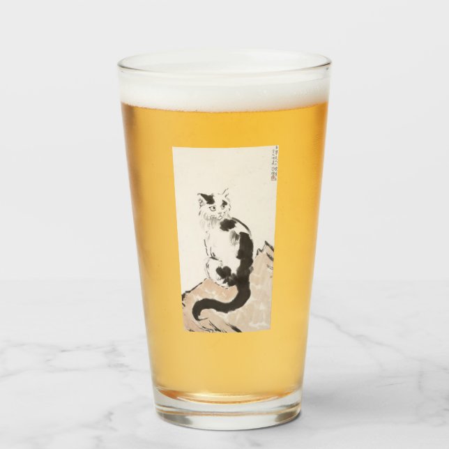 Copo De Pint Cat (Gatinho Cute) (Gatinho Adorável) (por Xu Beih (Frente (Preenchido))
