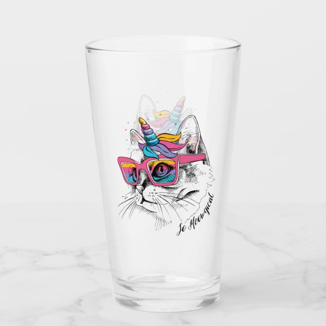 Copo De Pint Caticorn | assim Meowgical (Frente)