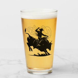Copo De Pint Cavaleiro de Touro Rodeio Personalizado