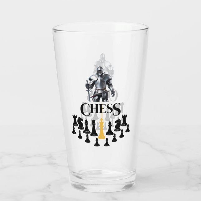 Copo De Pint Cavaleiro de Xadrez com Espada (Verso)