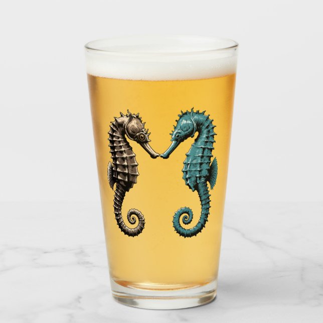 Copo De Pint Cavalos-marinhos  (Frente (Preenchido))