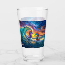 Copo De Pint Cavalos No Espaço 01 Design Por Rich AMeN Gill