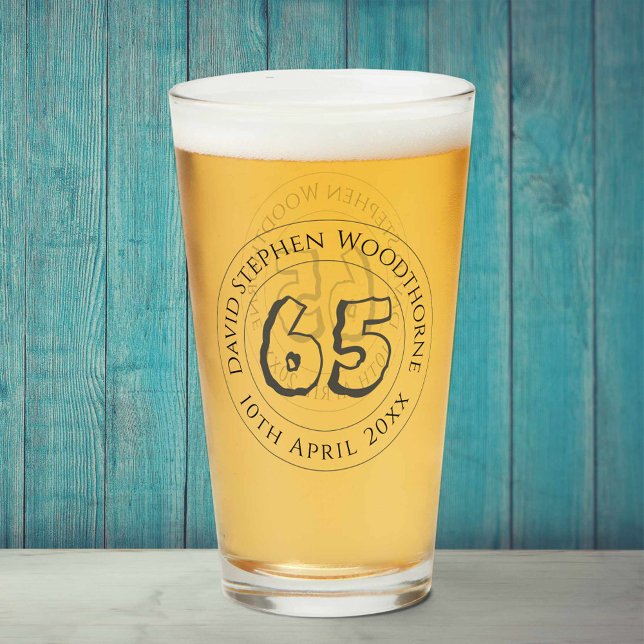Copo De Pint Celebração comemorativa de aniversário personaliza (Criador carregado)