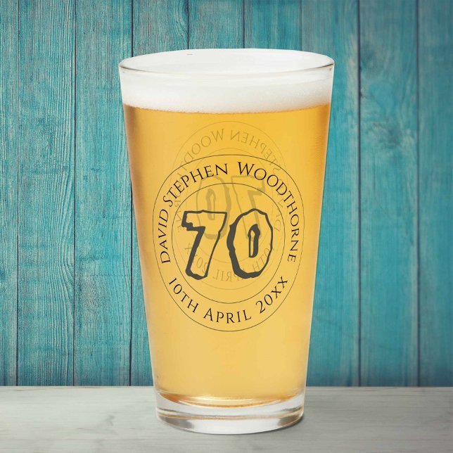 Copo De Pint Celebração comemorativa de aniversário personaliza (Criador carregado)