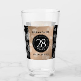 Copo De Pint Celebração do Aniversário do Casamento Linen 28