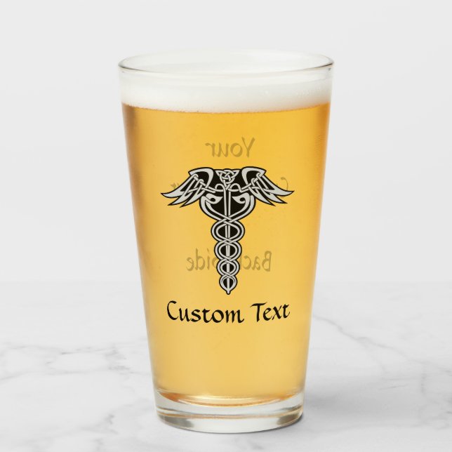 Copo De Pint Celtic Knot Caduceus (Frente (Preenchido))