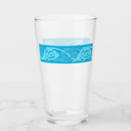 Copo De Pint Celtic Knotwork Fish in Blue