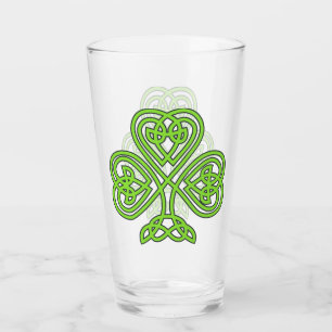 Copo De Pint Céltica Shamrock Trefoil Knot Rua bebida de Patric