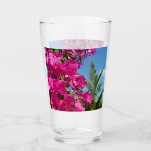 Copo De Pint Cena da Natureza Tropical de Bougainvillea e Palm 