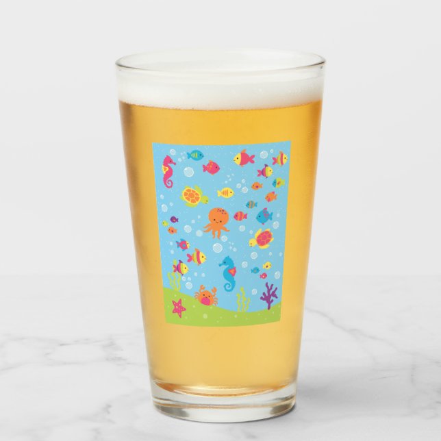 Copo De Pint Cena Submarina Cuta (Frente (Preenchido))