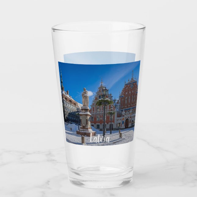 Copo De Pint Centro histórico de cidades em Riga, Letónia (Frente)