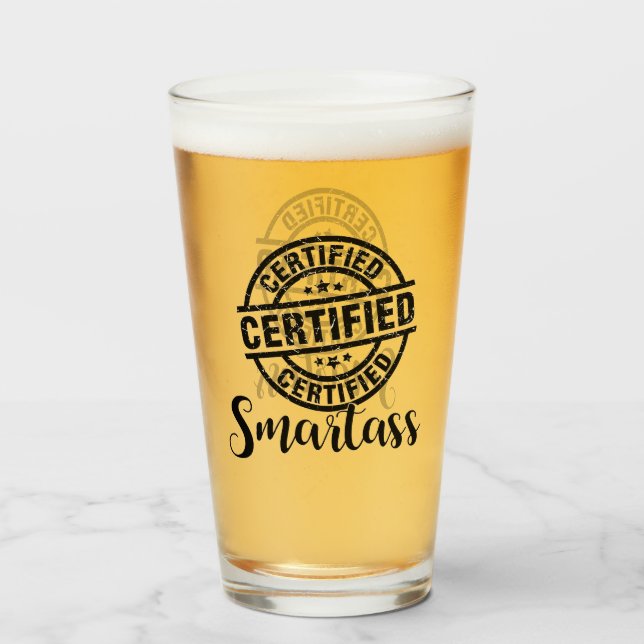 Copo De Pint Cérebro Certificado (Frente (Preenchido))