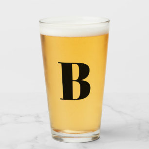 Copo De Pint Cerveja com Inicial de Monograma Moderno