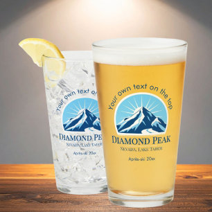 Copo De Pint Cerveja da estação de esqui Diamond Peak Nevada La