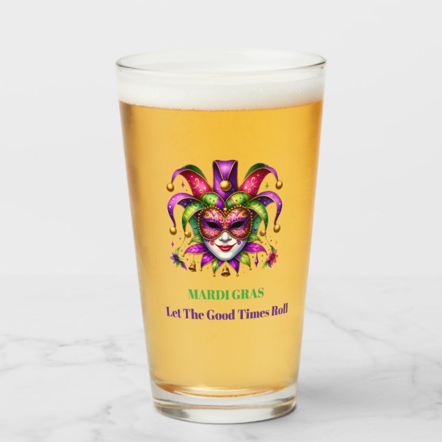 Copo De Pint Cerveja de Mardi Gras (Frente (Preenchido))