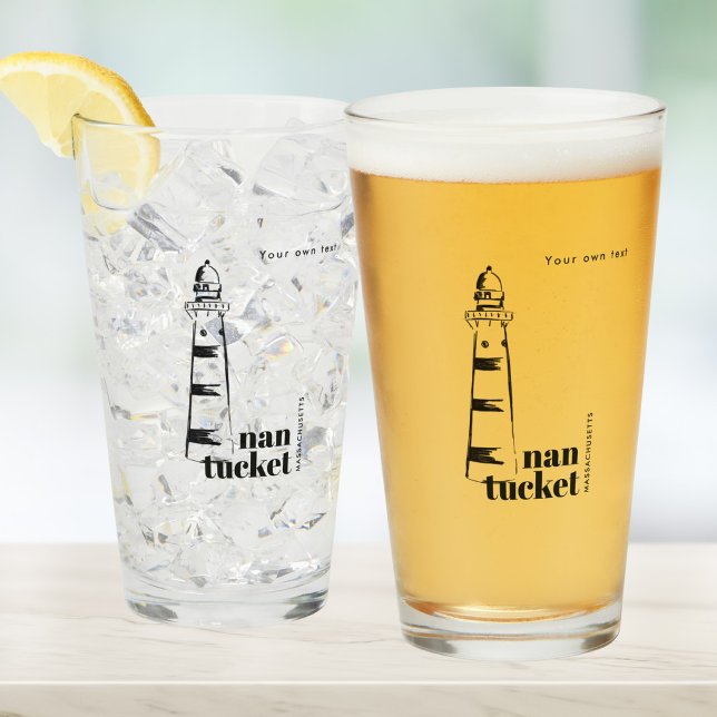 Copo De Pint Cerveja do farol de Nantucket Massachusetts (Criador carregado)