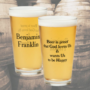 Copo De Pint Cerveja é a prova de diversão Ben Franklin Cote