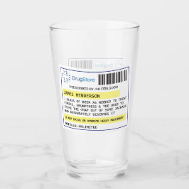Copo De Pint Cerveja engraçada personalizada/vidro de prescriçã