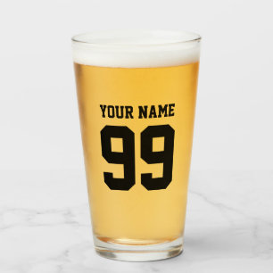 Copo De Pint Cerveja esportiva com nome e número de jersey pers