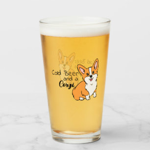 Copo De Pint Cerveja Fria e Cerveja Corgi