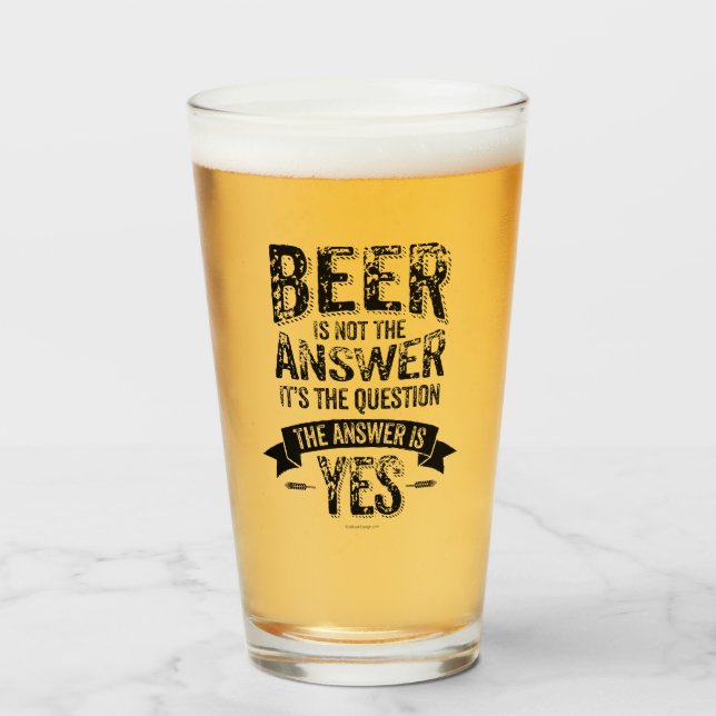 Copo De Pint Cerveja Não É A Resposta (Frente (Preenchido))