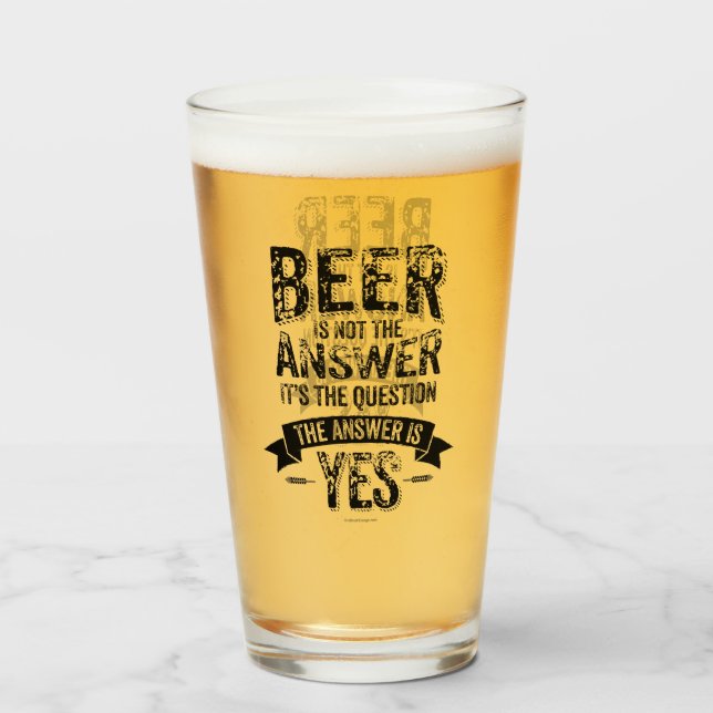 Copo De Pint Cerveja Não É A Resposta (Frente (Preenchido))