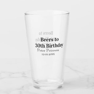 Copo De Pint Cervejas para o 30º aniversário nome data homem el