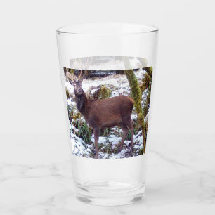 Copo De Pint Cervo Vermelho Personalizável em Arte da Natureza