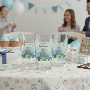 Copo De Pint Chá de Bebê Azul do Doce Polvo Naval Baleia