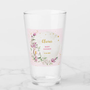 Copo De Pint Chá de Bebê Floral Moon Rosa