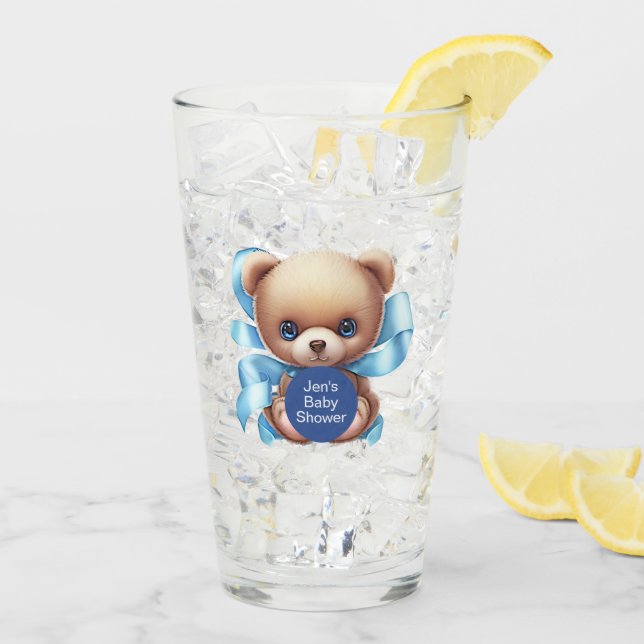 Copo De Pint Chá de fraldas Azul do Urso Teddy (Gelo traseiro)