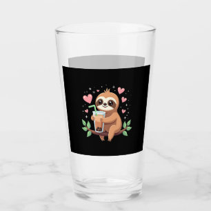 Copo De Pint Chá de Leite com Bolhas de Boba de Preguiça Fofa K