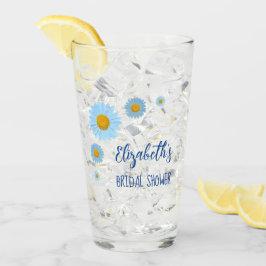 Copo De Pint Chá de Noiva Floral de Margaridas Azuis