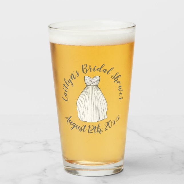 Copo De Pint Chá de panela de Vestido Branco (Frente (Preenchido))