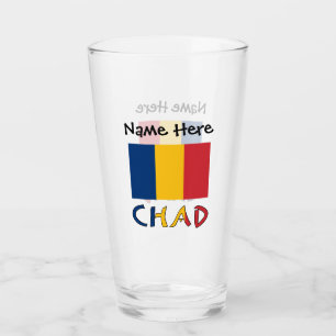 Copo De Pint Chad e Bandeira Chadiana Personalizados